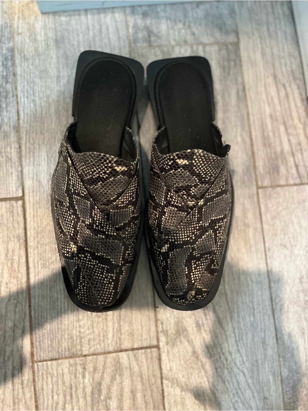 GmBH Men’s Snake-Print Slip-On Loafers - Black/Brown